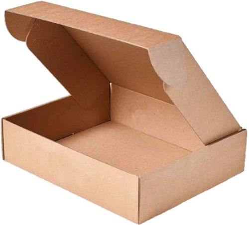Plain Paper Envelope Corrugated Packaging Box, Color : Brown