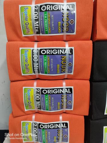 Cotton Mens Plain Lungi, Color : Orange, Technics : Handloom