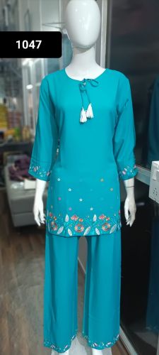 Ethnic Gatherings Cotton Blend Woman Festive Style Tassel Suit