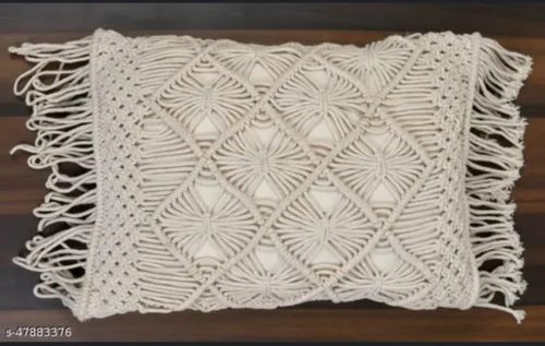 Cotton Macrame Cushion Cover for Home Decor