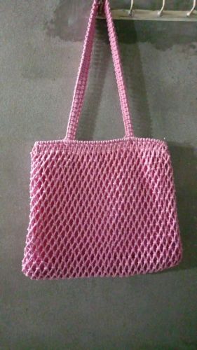 Cotton Dori Pink Macrame Shoulder Sling Bag