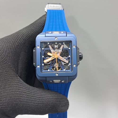 Hublot Square Bang Unico King Tourbillon Blue Edition Swiss Automatic Watch