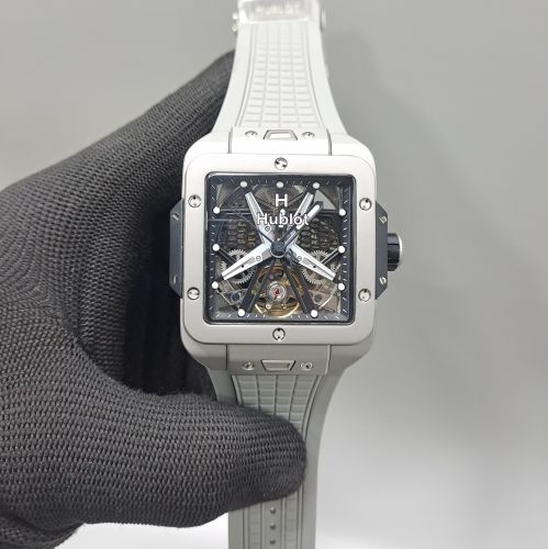Hublot Square Bang Unico King Tourbillon Full Grey Edition Swiss Automatic Watch
