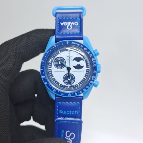 Omega Speedmaster Swatch Moonswatch Mission On Earth Chronograph Swiss Watch