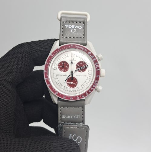 Omega Speedmaster Swatch Moonswatch Mission to Pluto Chronograph Swiss Watch