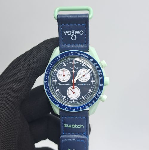 Omega Speedmaster Swatch Moonswatch Mission to Earth Chronograph Swiss Watch