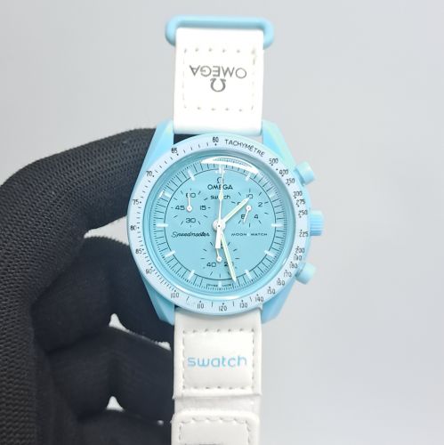 Omega Speedmaster Swatch Moonswatch Mission to Uranus Chronograph Swiss Watch