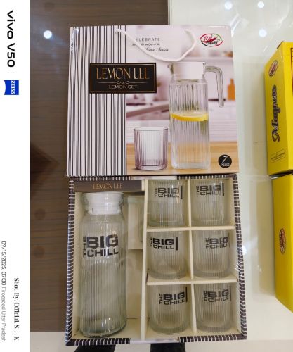 Glass Carafe Jug Gift Set for Serving