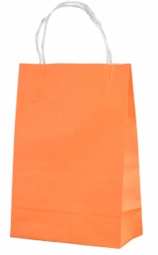 Orange Plain Paper Carry Bag Medium
