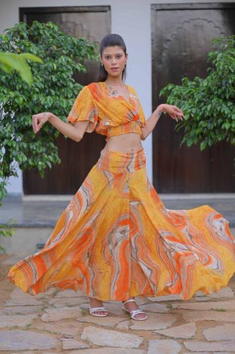 Bobin Top Silk Women Co Ord Set