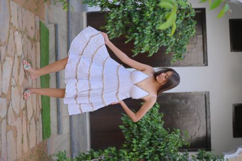 Jute Frill Boho Dress Free Size, Brand Name : Unique