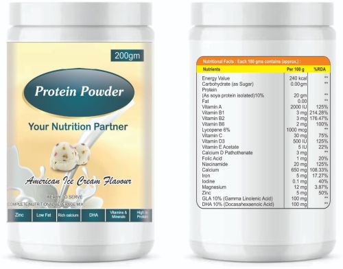 American Ice Cream Flavour Protein Powder, Weight : 200g
