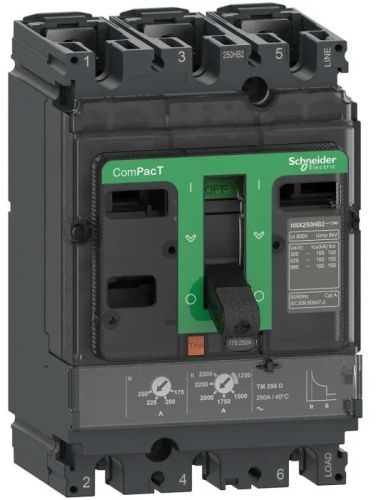 Schneider NSX250B 3 Pole MCCB, Voltage : Up To 690V