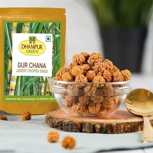 150gm Gur Chana, Brand Name : Dhampuri Green for Ready To Eat