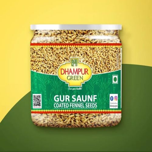 Brown Dhampur Green 250gm Natural Gur Saunf for Mouth Freshner