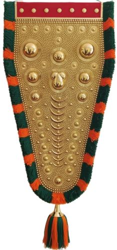 Metal Printed Nettipattam, Color : Gold Medium