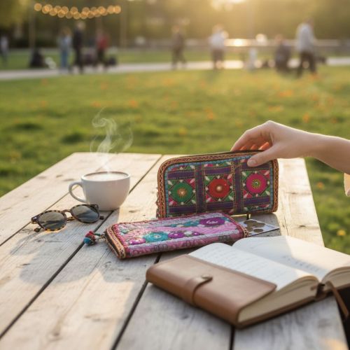 Quilted Cotton Sunrise Enterprises Handcrafted Ladies Purse