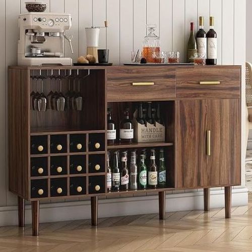 Modern Wooden Bar Cabinet, Weight Capacity : Top Surface 50-100 Kg