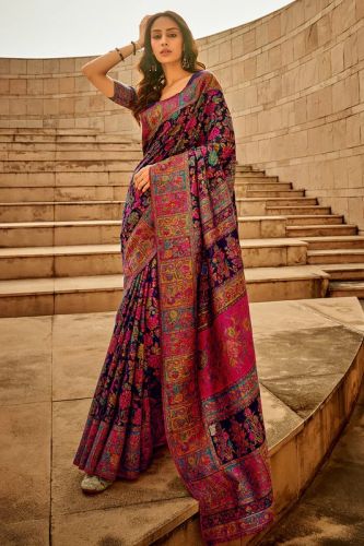 Unstitched Printed Ladies Designer Pashmina Saree Party Wear