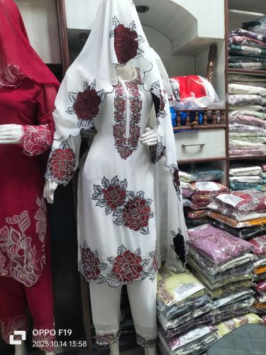 Flower Printed Georgette Pakistani Suit Casual, Party, Festive