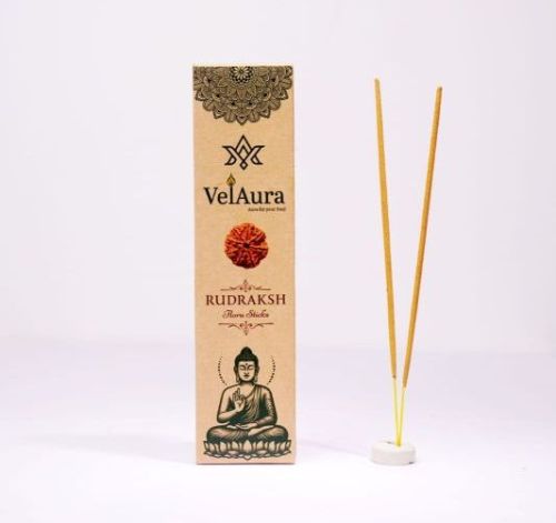 VelAura Rudraksh Floral Incense Sticks Kraft Box