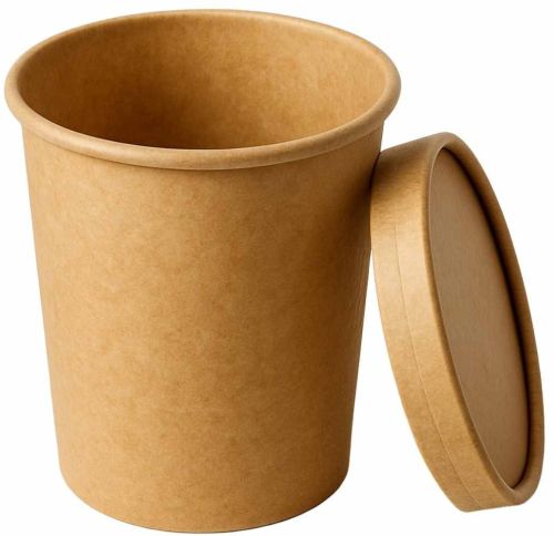 1000ml Kraft Paper Food Container, Color : Brown