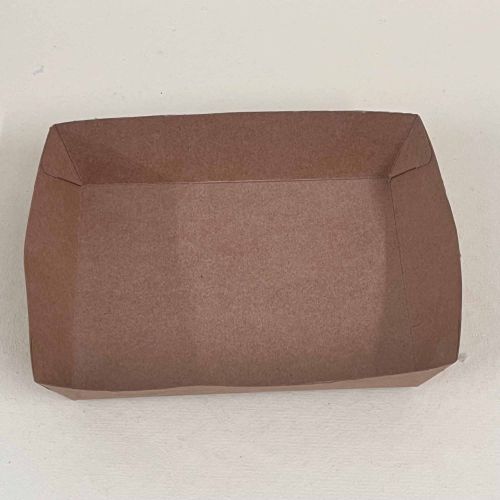 4 OZ Kraft Paper Noodle Tray, Color : Brown