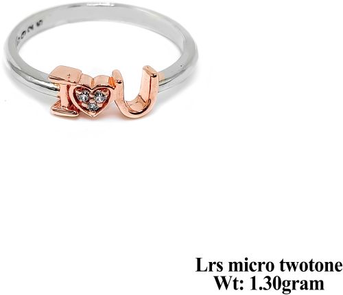 I Love You Two Tone Ring for Gifting & Fashion