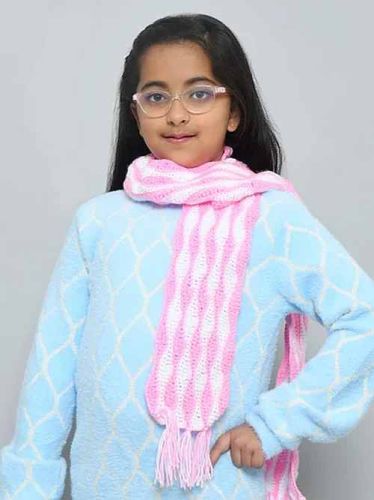 Girls Premium Wool School Scarf Modern