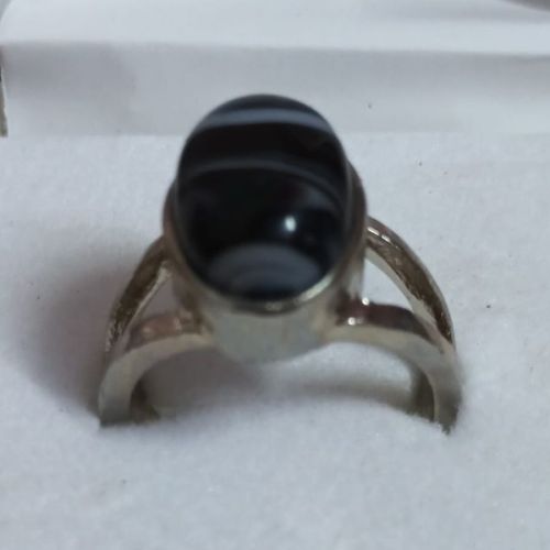 Polished Sulemani Hakik Stone Artificial Ring Party Wear