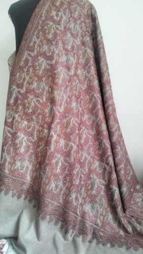 Cashmere Kani Jamawar Shawls, Color : Natural 105 X 205 Cm