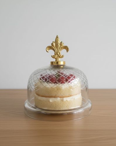 Glass Cake Cover, Color : Transparent for Common Use