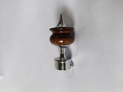Polished Hardwood Bulb Tip Wood Curtain End Cap
