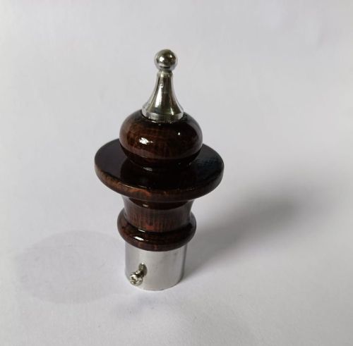 Gold Finial Polished Hardwood Flare Tip Wood Curtain Bracket