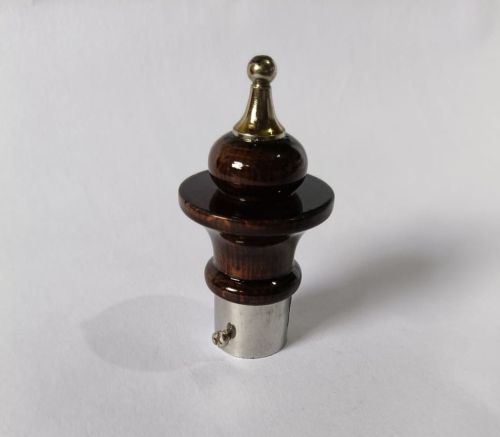 Polished Hardwood Gold Tip Wood Curtain End Cap