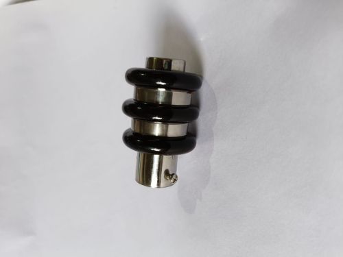 Triple Coil Metal Curtain Stopper, Color : Silver Black