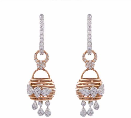 Designer Gold Diamond Chandbali Earrings