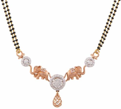 Gold Long Chain Mangalsutra, Brand Name : Taansrie Diamonds