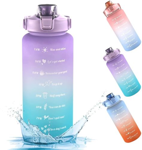 Plastic Motivational Water Bottle, Color : Assorted