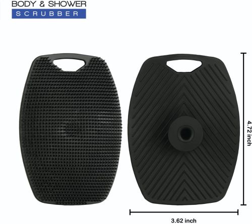 Silicone Body Scrubber, Color : Black for Exfoliating Cleansing