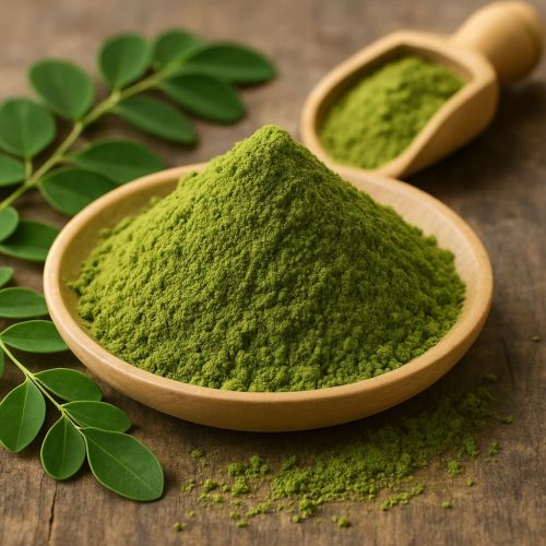 Blended Natural Moringa Powder, Color : Green