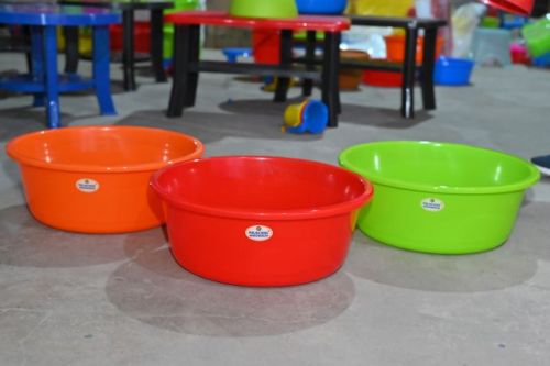 Plain Nilachal 16 Liter Plastic Basin, Color : Multi Color