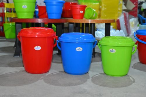 18 Liter Heavy Plastic Bucket, Color : Multi Color for Storage OF Water