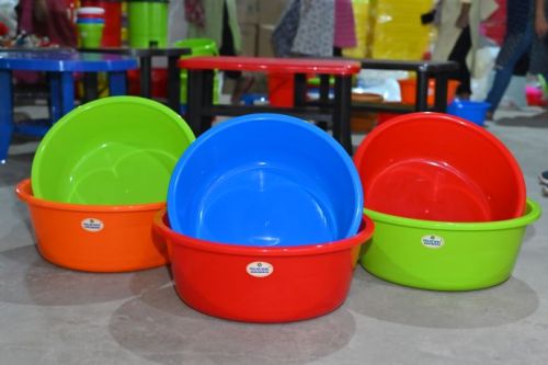 Plain Nilachal 18 Liter Plastic Basin, Color : Multi Color