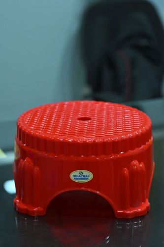 Red Plastic Bathroom Stool, Brand Name : Nilachal