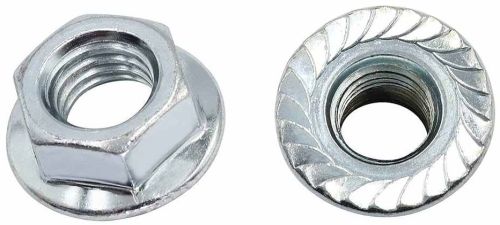 Steel Hex Flange Nut, Color : Silver