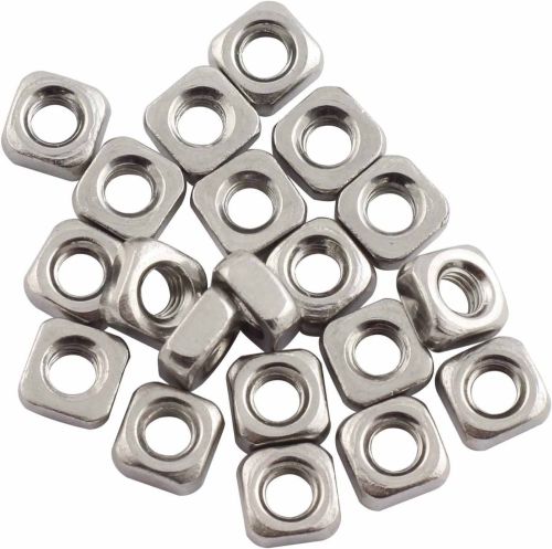 Steel Square Round Nut, Color : Silver, Packaging Type : Box