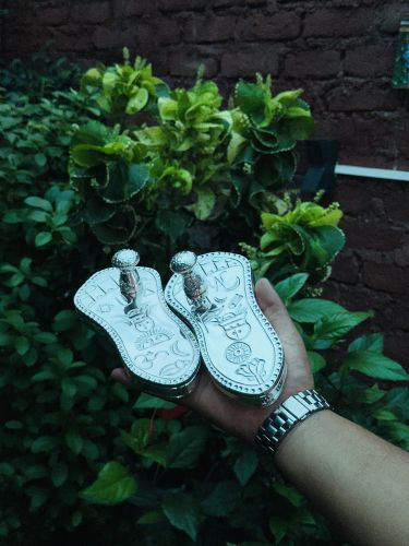 Miniature Silver Paduka Pair