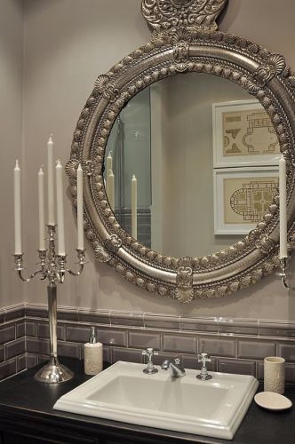 Ornate Mirror Candelabra Vanity Set