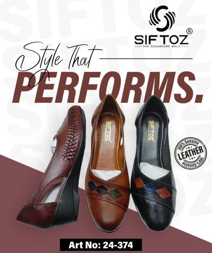 Ladies Stylish Leather Belly Shoes Office, Daily Wear, Casual